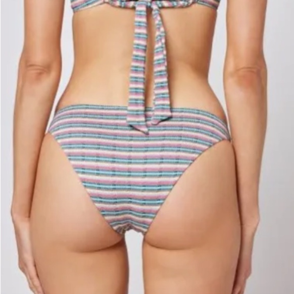 L*Space NWT Women's Cabana Bitsy Pointelle Rib Bikini Bottom Size Small - Picture 2 of 9